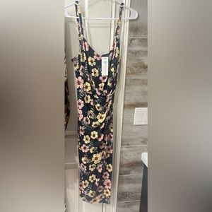 Nine Britton Vivienne Knit Midi Dress Navy Floral Size XXL